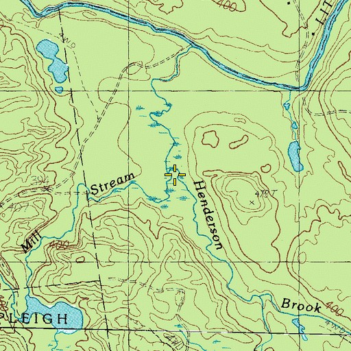 Topographic Map of Buff Brook, ME