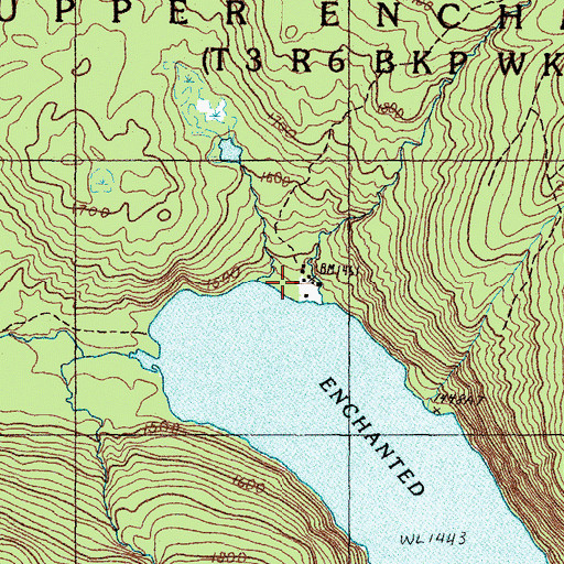 Topographic Map of Bulldog Camps, ME
