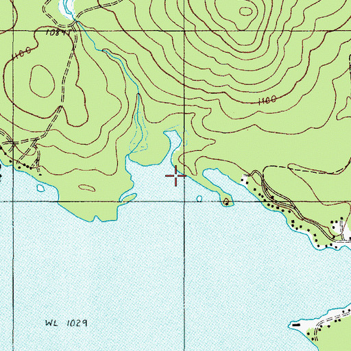Topographic Map of Burgess Brook, ME