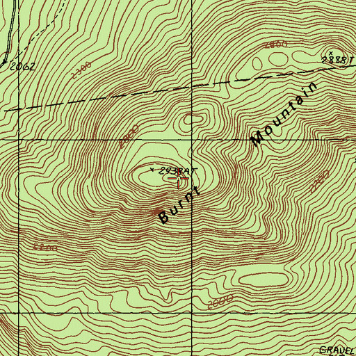 Topographic Map of Burnt Mountain, ME