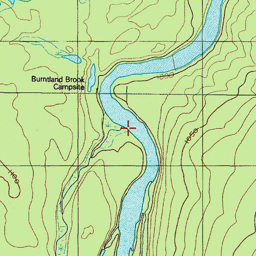 Topographic Map of Burntland Brook, ME