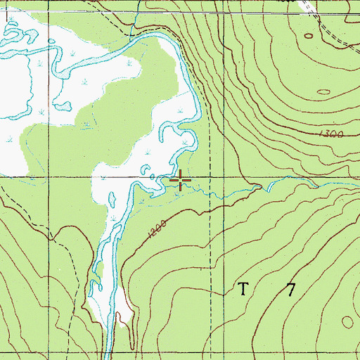 Topographic Map of Campbell Brook, ME