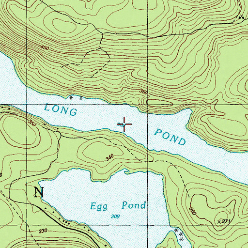 Topographic Map of Caribou Pond, ME