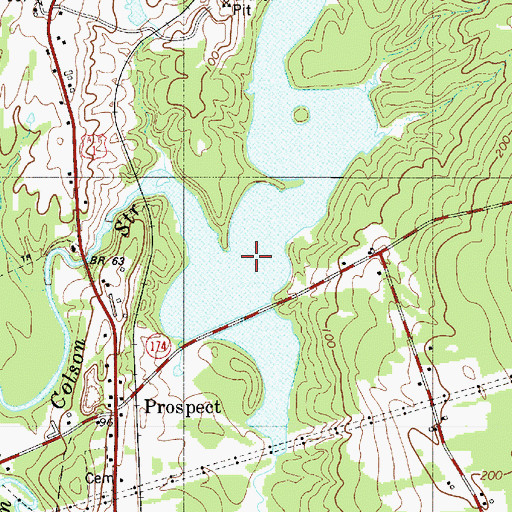 Topographic Map of Carley Brook, ME