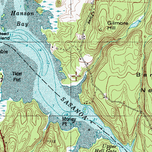 Topographic Map of Carlton Point, ME