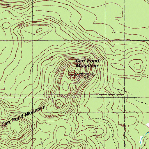 Topographic Map of Carr Pond Mountain, ME