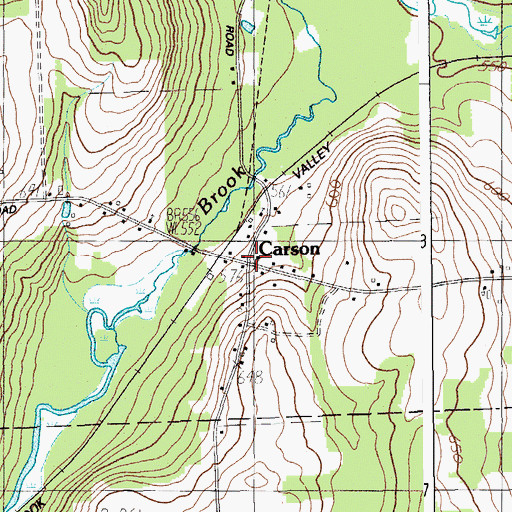 Topographic Map of Carson, ME