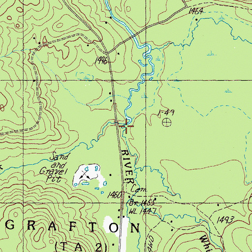 Topographic Map of Cedar Brook, ME