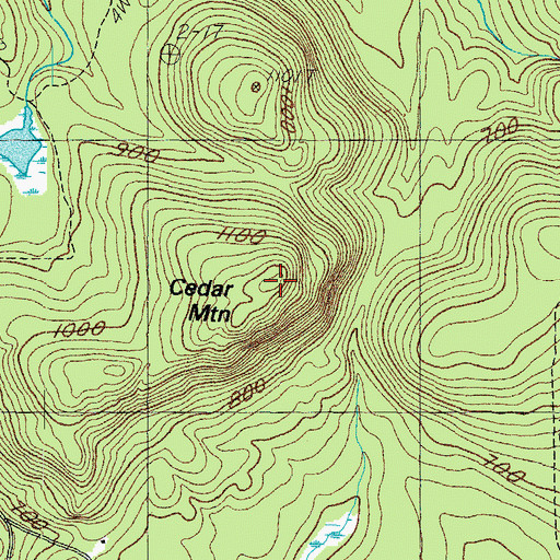 Topographic Map of Cedar Mountain, ME
