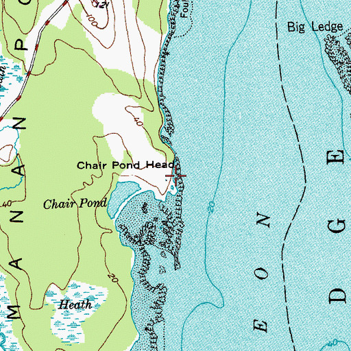 Topographic Map of Chair Pond Head, ME