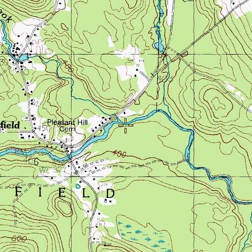 Topographic Map of Chellis Brook, ME