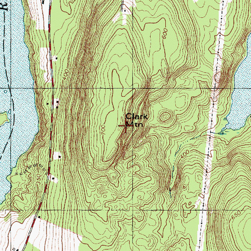 Topographic Map of Clark Mountain, ME