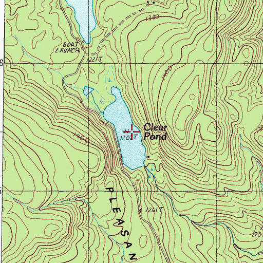 Topographic Map of Clear Pond, ME