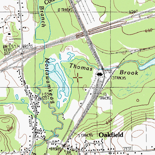 Topographic Map of Colbroth Brook, ME