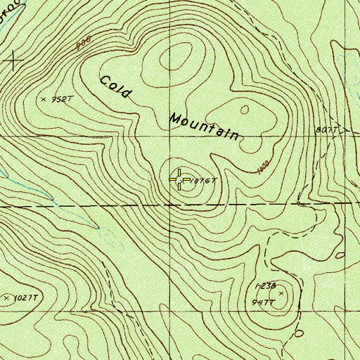 Topographic Map of Cold Mountain, ME