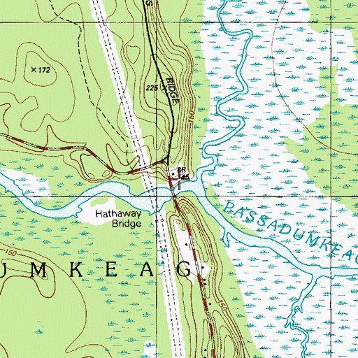 Topographic Map of Cold Stream, ME