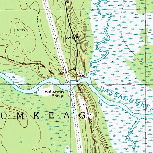 Topographic Map of Cold Stream, ME