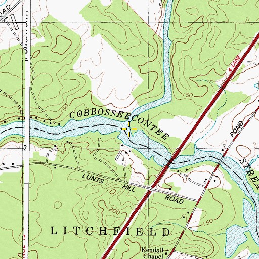 Topographic Map of Cold Stream, ME
