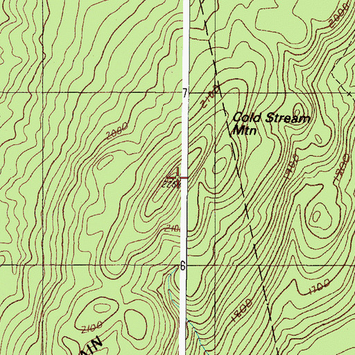 Topographic Map of Cold Stream Mountain, ME