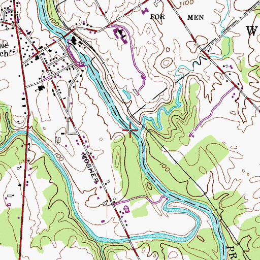 Topographic Map of Colley Wright Brook, ME
