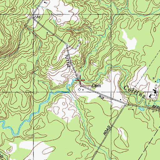 Topographic Map of Collins Brook, ME