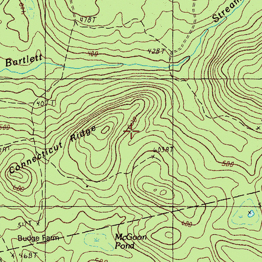 Topographic Map of Connecticut Ridge, ME