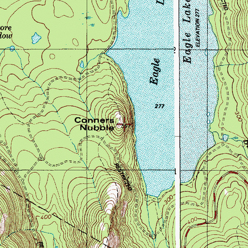 Topographic Map of Conners Nubble, ME