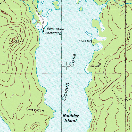 Topographic Map of Cowan Cove, ME