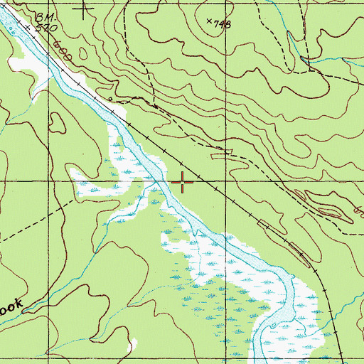 Topographic Map of Cranberry Brook, ME