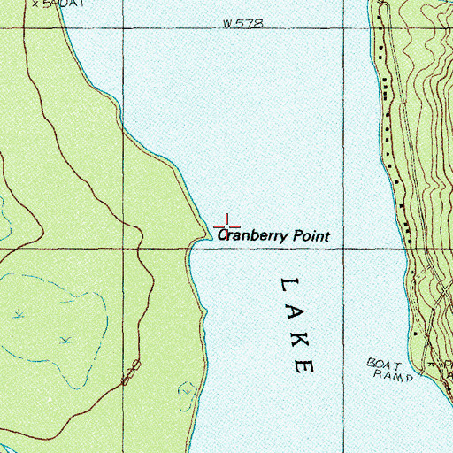 Topographic Map of Cranberry Point, ME