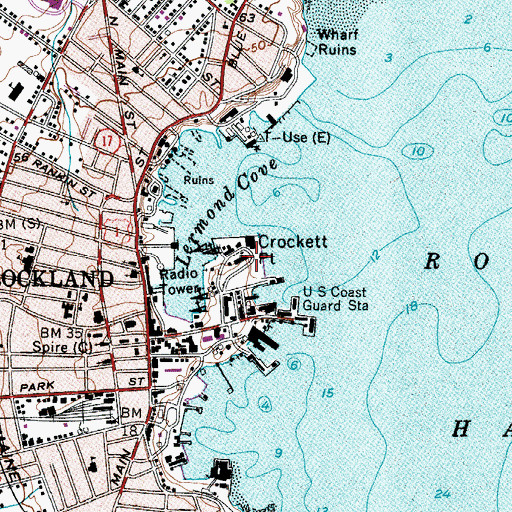 Topographic Map of Crockett Point, ME
