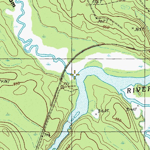 Topographic Map of Crossuntic Stream, ME