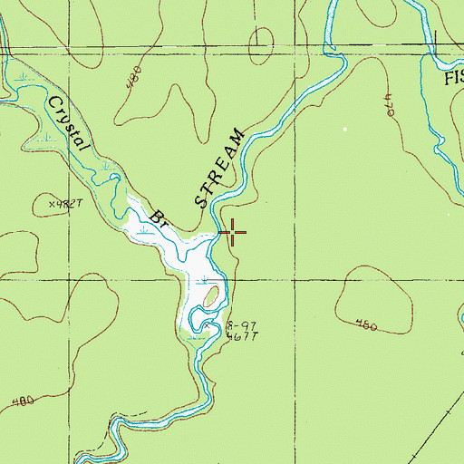 Topographic Map of Crystal Brook, ME