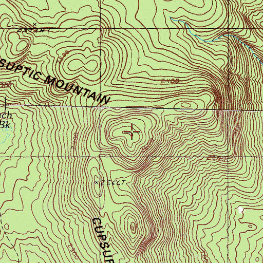 Topographic Map of Cupsuptic Mountain, ME
