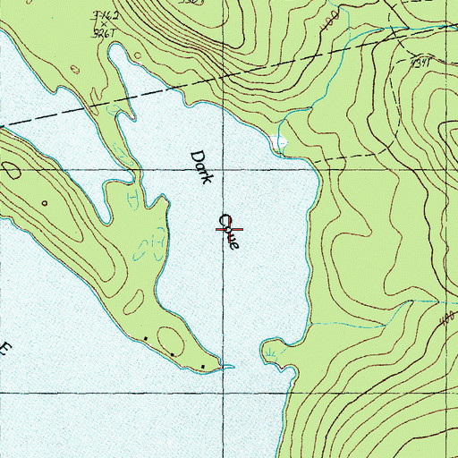 Topographic Map of Dark Cove, ME