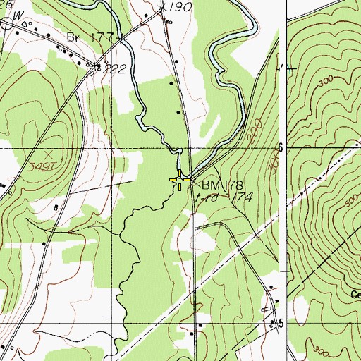 Topographic Map of Dead Brook, ME