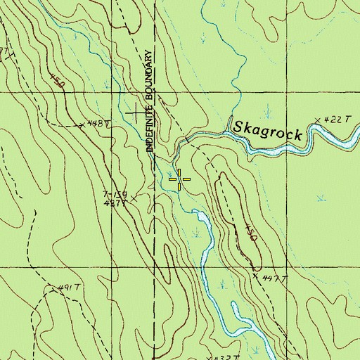 Topographic Map of Dead Brook, ME