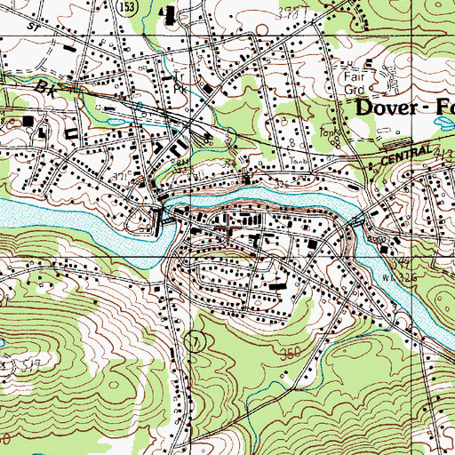 Topographic Map of Dover-Foxcroft, ME