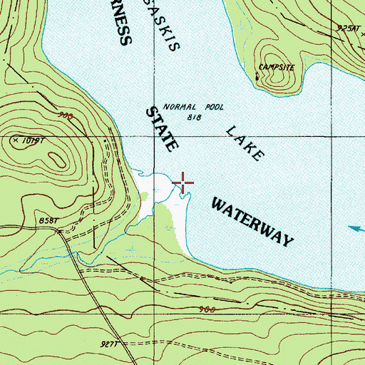 Topographic Map of Drake Brook, ME