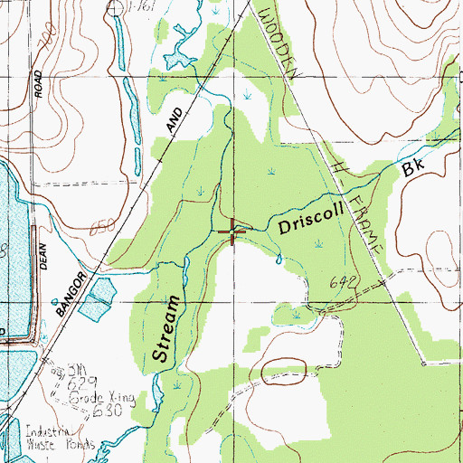 Topographic Map of Driscoll Brook, ME