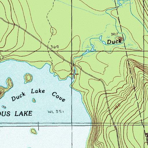 Topographic Map of Duck Lake Brook, ME