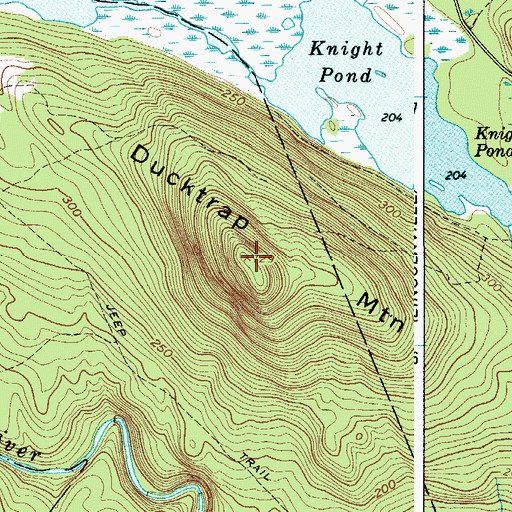 Topographic Map of Ducktrap Mountain, ME
