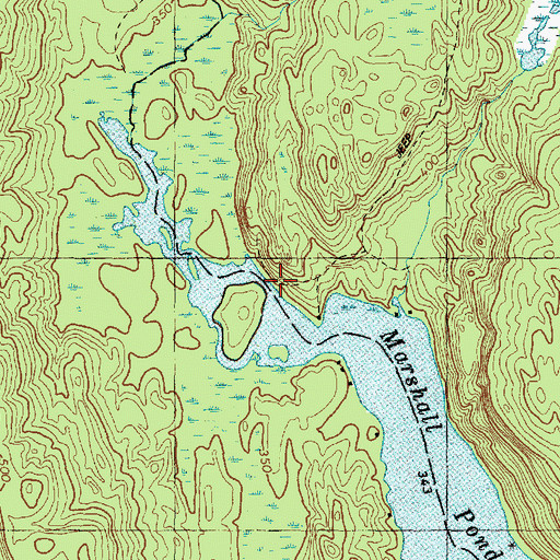 Topographic Map of Dunham Brook, ME
