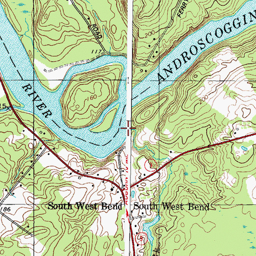 Topographic Map of Dyer Brook, ME
