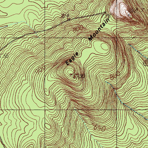 Topographic Map of Eagle Mountain, ME