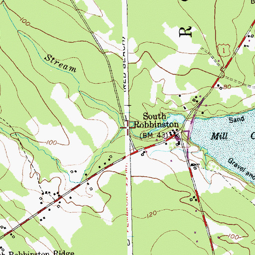 Topographic Map of Eastern Stream, ME