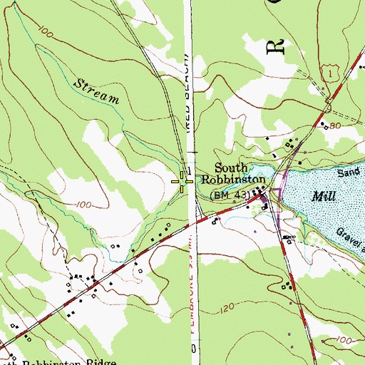 Topographic Map of Eastern Stream, ME