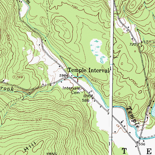 Topographic Map of Edes Brook, ME