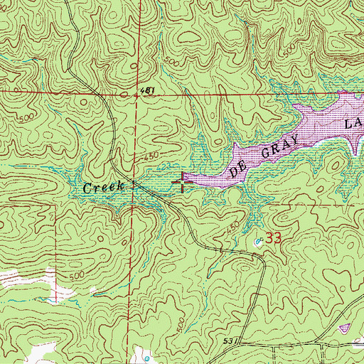 Topographic Map of Yancey Creek, AR