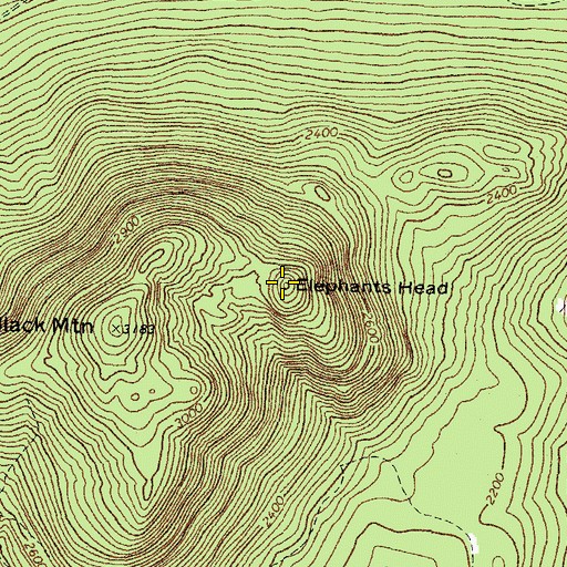 Topographic Map of Elephants Head, ME
